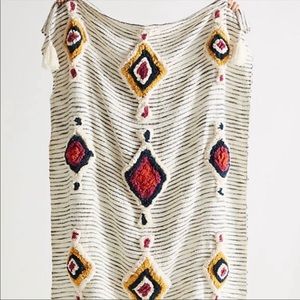 Anthropology Tufted Ayla Throw Blanket